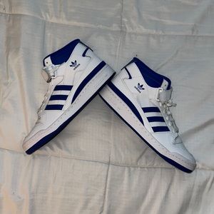 Men’s Adidas. Worn once by my son. White and Blue.